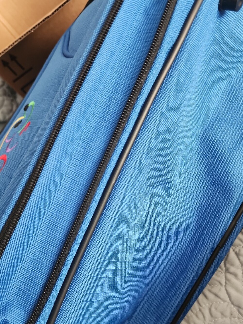 Disney Mickey Mouse Blue Crossbody Travel Bag with Embroidered Logo - Picture 9 of 10